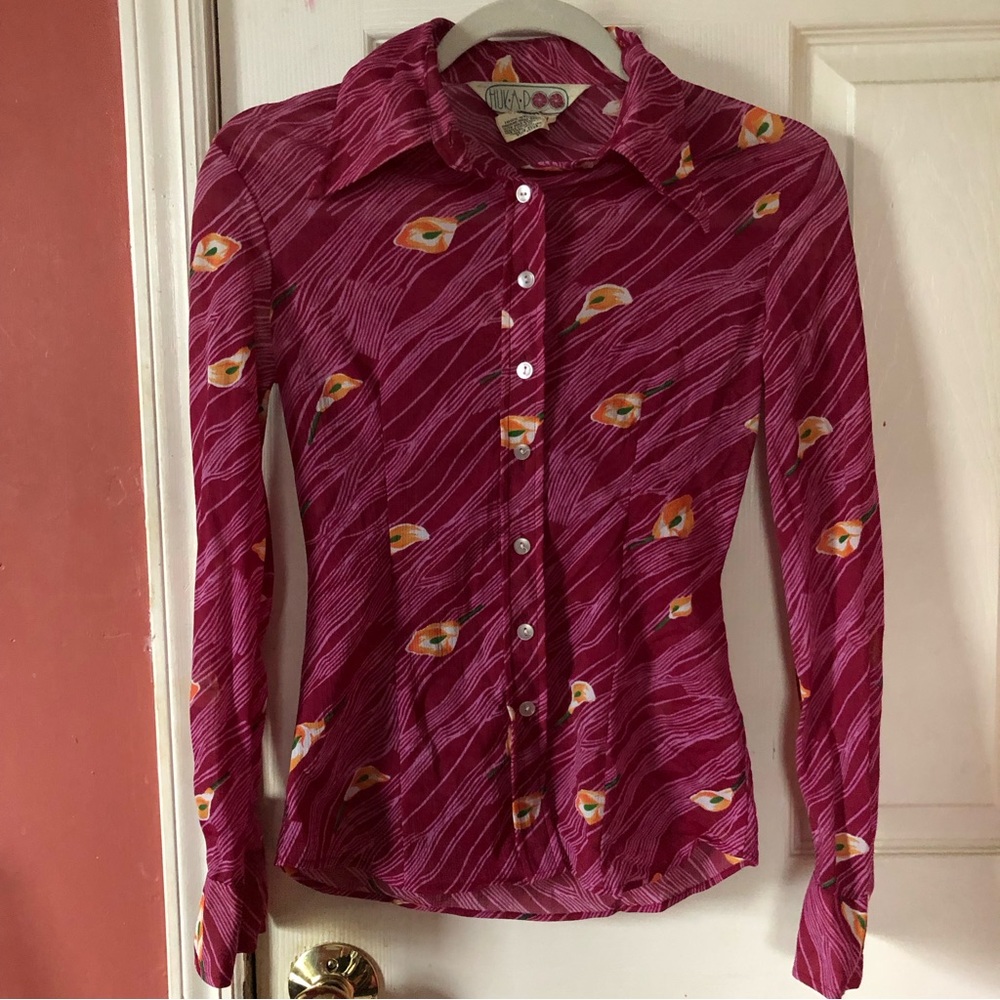 Vintage 70s Sexy Sheer Huk-a-Poo Top